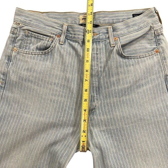 CITIZENS OF HUMANITY Sacha Wide Leg High Rise Crop Laguna Stripe Size 30 - Picture 10 of 16